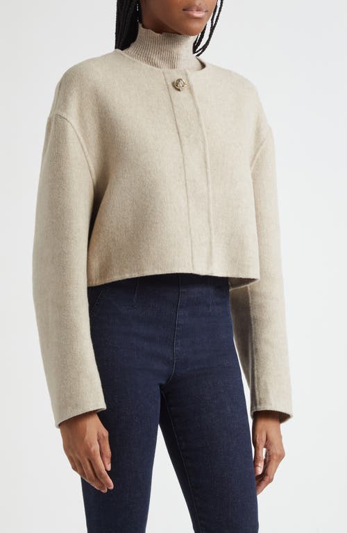 Veronica Beard Philips Crop Wool Blend Jacket In White
