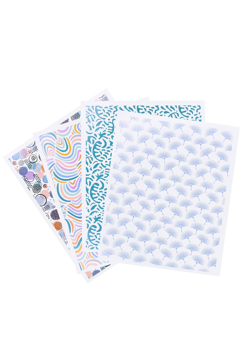 Sculpey Clay Transfers Geometric Clay Decoration Sheets, Alternate, color, Multicolored