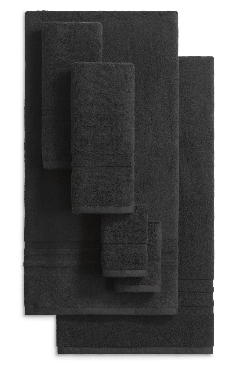 Nine West Sofia 6-Piece Bath Towels, Alternate, color, Black