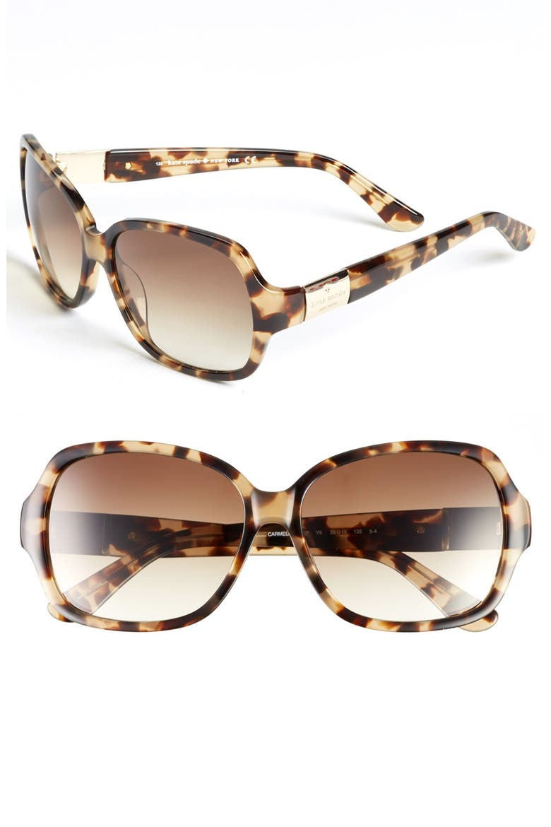 'carmel' 58mm sunglasses, Main, color, CAMEL TORTOISE
