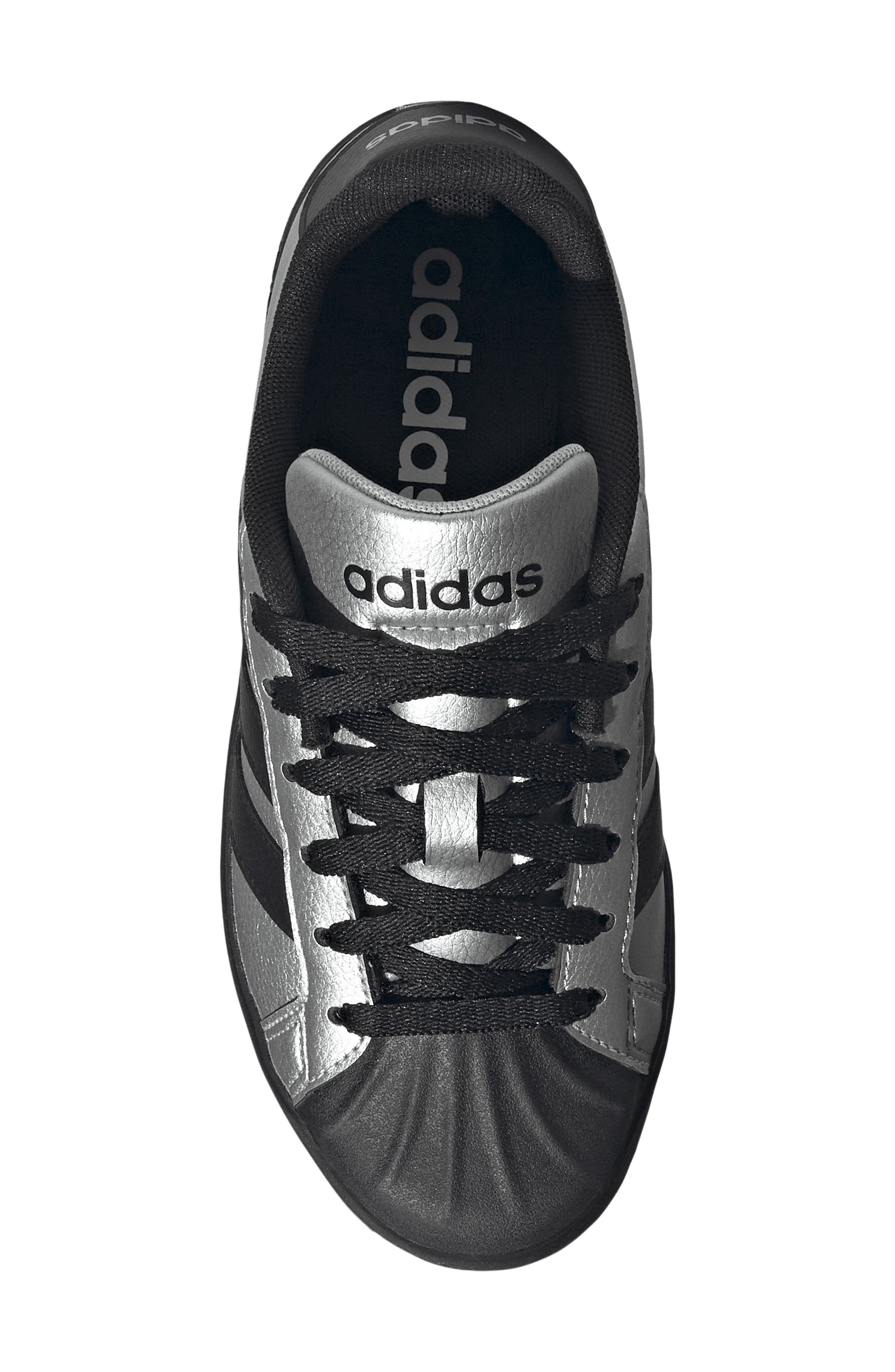 Kids' Street Talk Sneaker, Alternate, color, SILVER METALLIC/ CORE BLACK