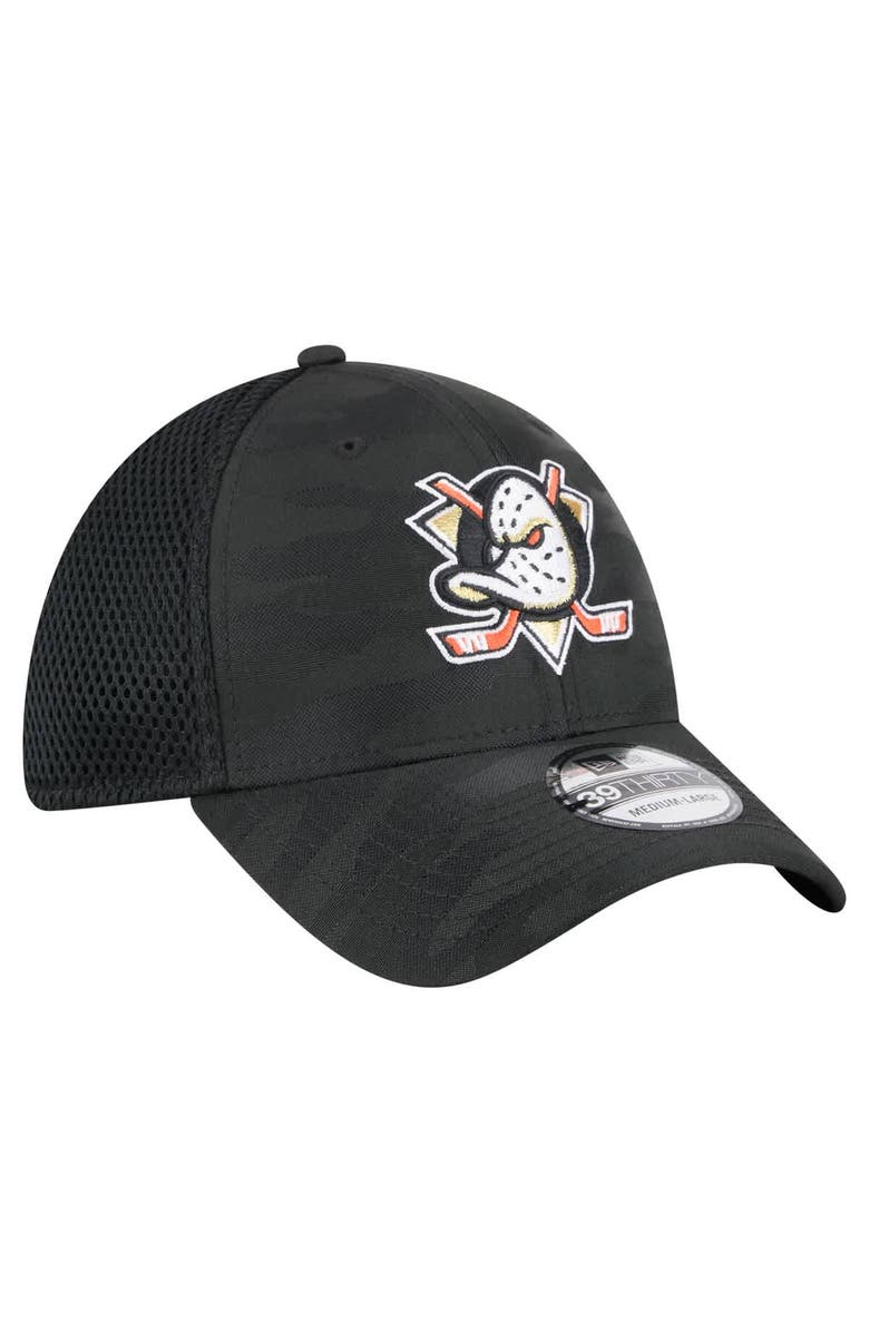 New Era Men's New Era  Black Anaheim Ducks Active Subtle Camo 39THIRTY Flex Hat, Alternate, color, Black