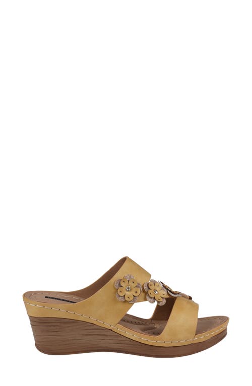 Gc Shoes Halia Wedge Sandal In Yellow