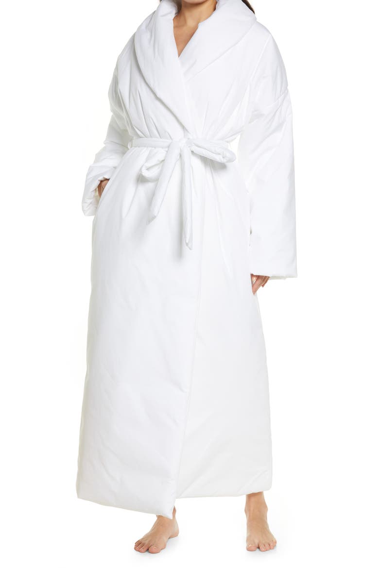 Cotton Duvet Robe, Main, color, MARBLE
