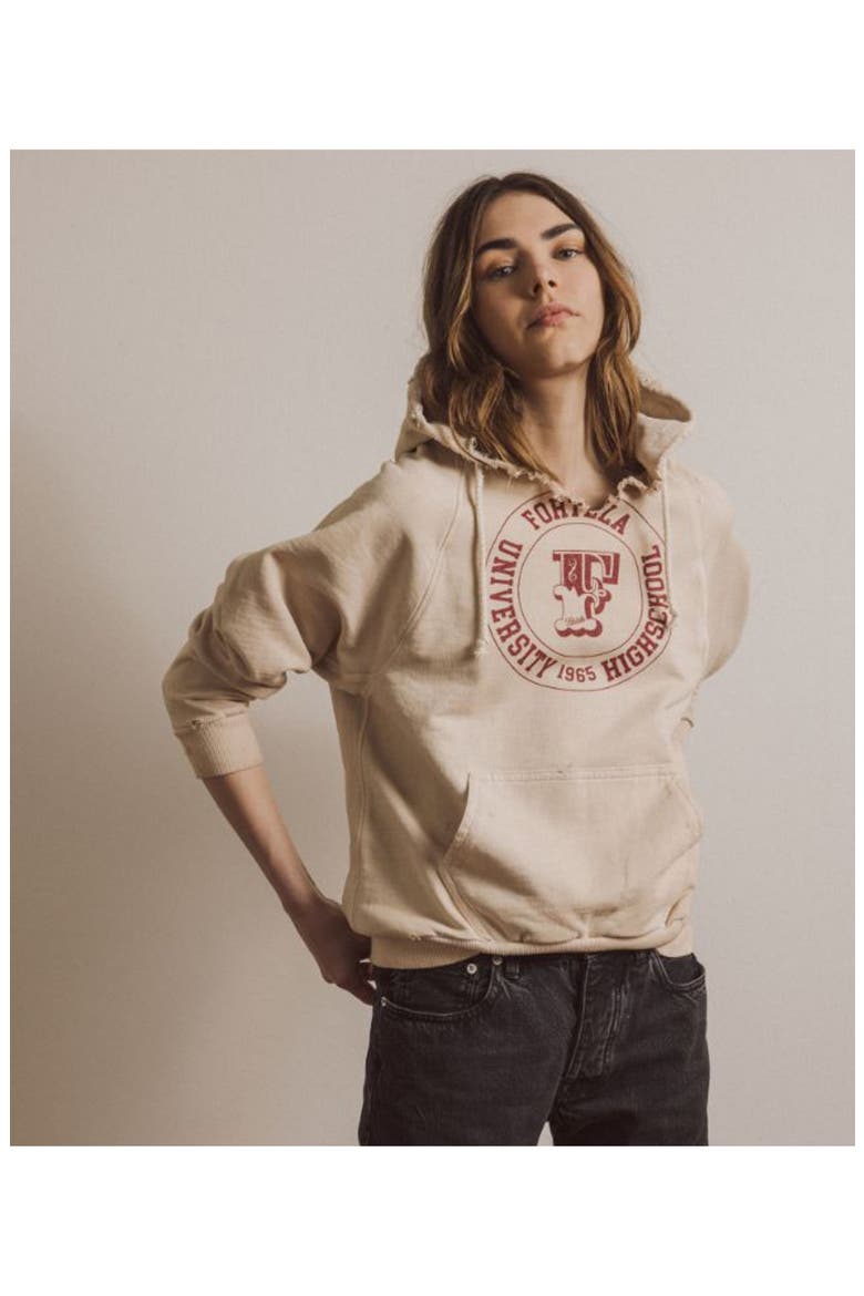 Holly Cotton Sweatshirt, Alternate, color, Ecru