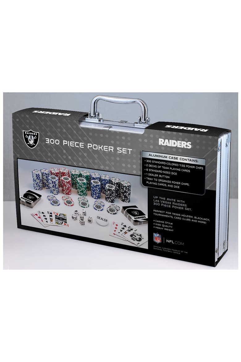 Las Vegas Raiders 300 Piece Poker Set, Alternate, color, Multicolor