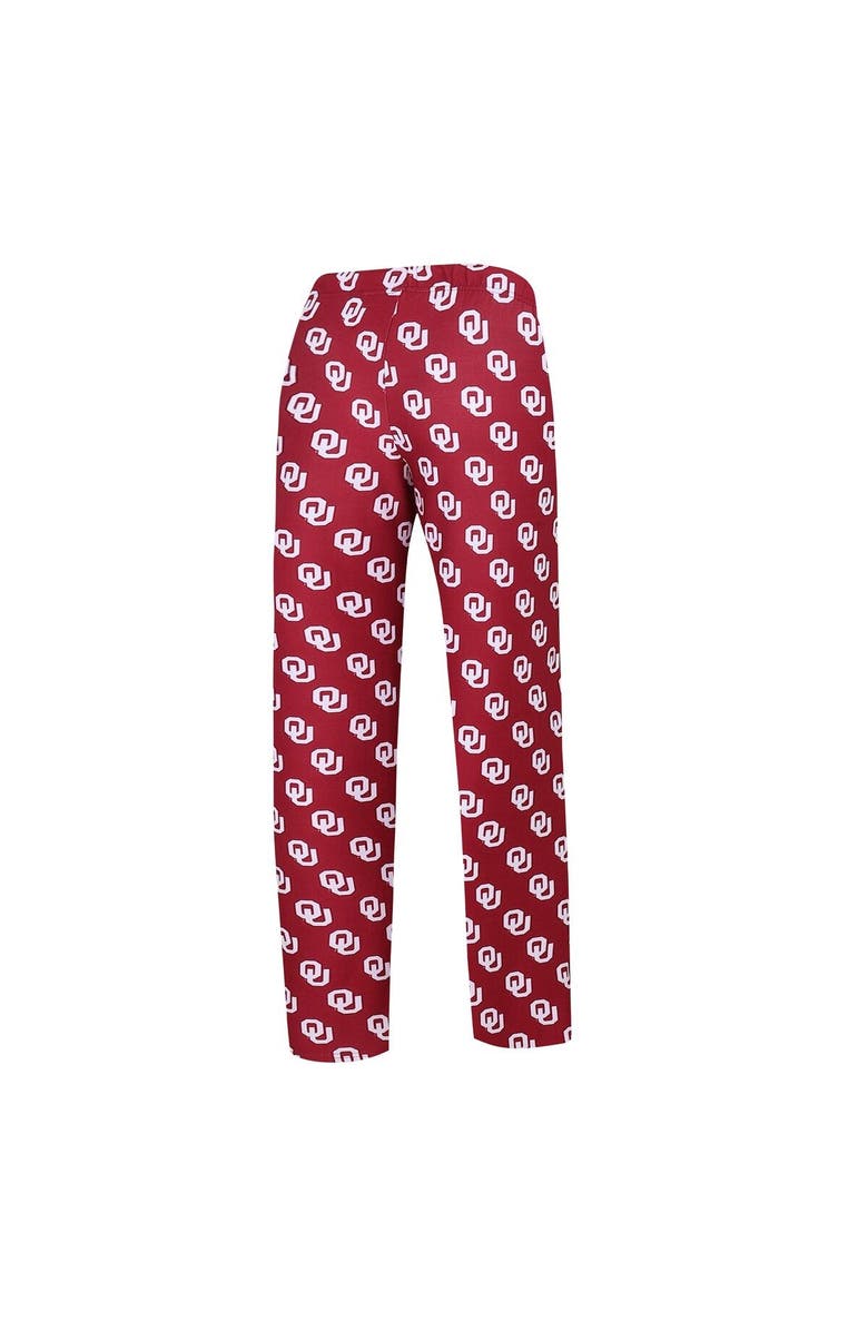 CONCEPTS SPORT Women's Concepts Sport  White/Crimson Oklahoma Sooners Long Sleeve V-Neck T-Shirt & Gauge Pants Sleep Set, Alternate, color, 