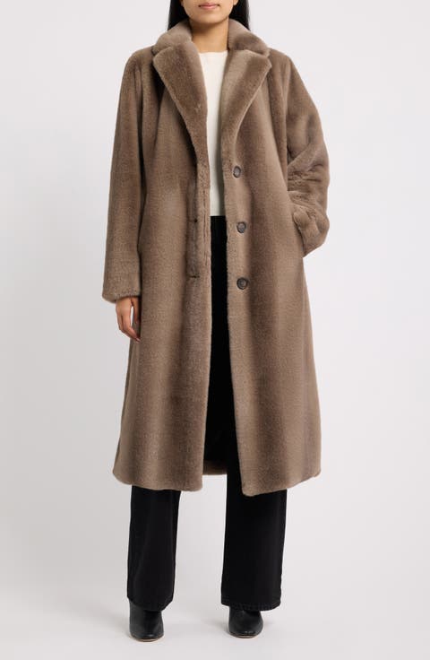 Faux Fur Long Jacket