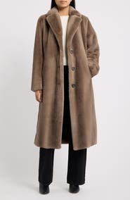 Bernardo Faux Fur Long Jacket