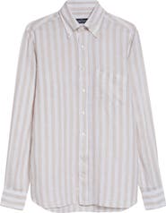 J. Mueser Regular Fit Stripe Linen Button-Down Shirt