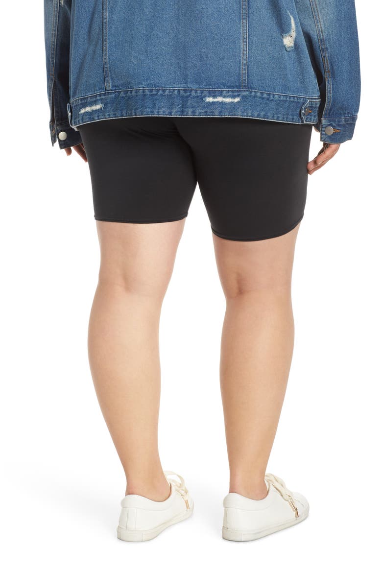 High Waist Biker Shorts, Alternate, color, BLACK