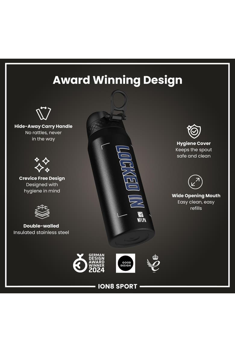 NFL PA Thermal Steel ION8 Water Bottle - Locked in Series, Alternate, color, 4