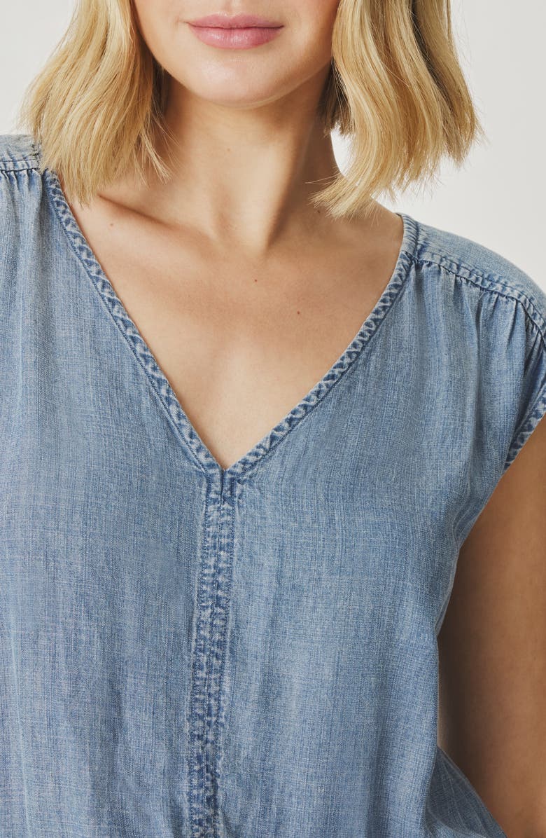 Splendid Ginger Sleeveless Chambray Minidress, Alternate, color, Indigo Blue