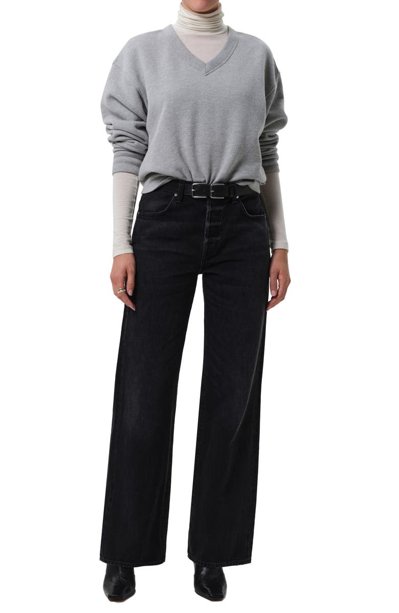 Citizens of Humanity Annina Straight Leg Jeans, Alternate, color, Raine Washed Black