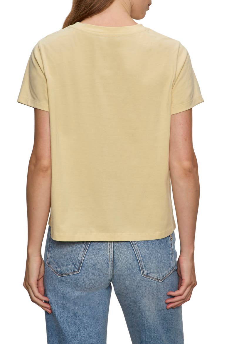 Floral Crystal Embellished Organic Cotton T-Shirt, Alternate, color, BUTTERCREAM WHITE