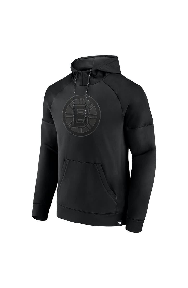 FANATICS Men's Fanatics  Boston Bruins Black Ice Defender Raglan Pullover Hoodie, Alternate, color, 