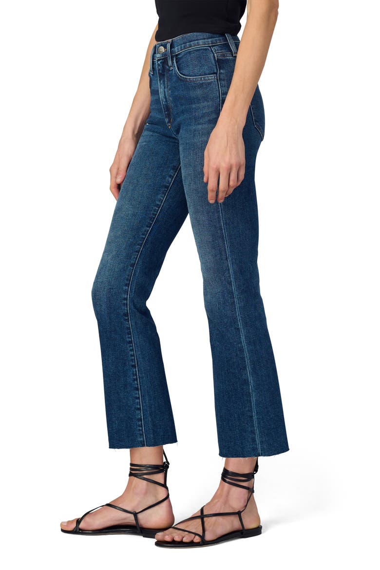 The Callie Raw Hem High Waist Crop Bootcut Jeans, Alternate, color, OVATION