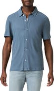 PAIGE Sultan Short Sleeve Linen & Cotton Knit Button-Up Shirt