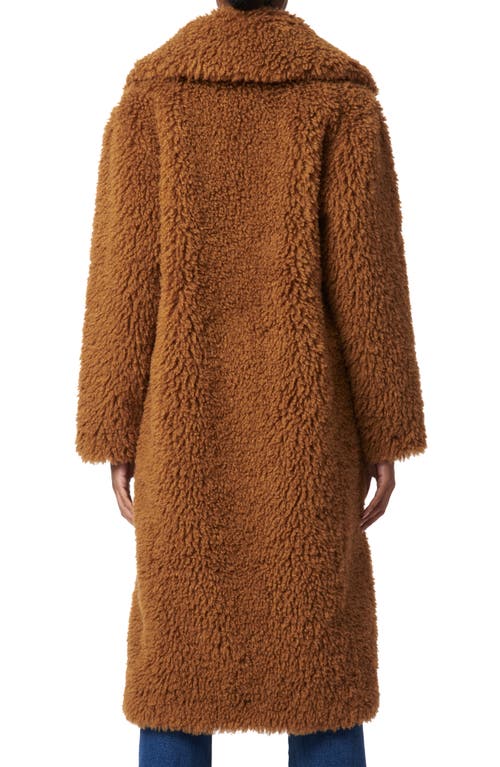 Bernardo High Pile Fleece Coat In Camel
