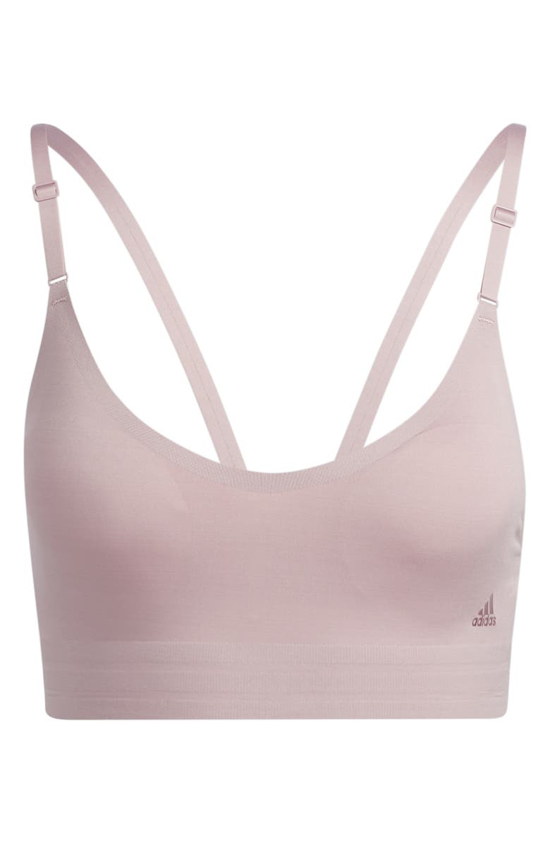 adidas Pure Lounge Recycled Nylon Blend Sports Bra, Alternate, color, 