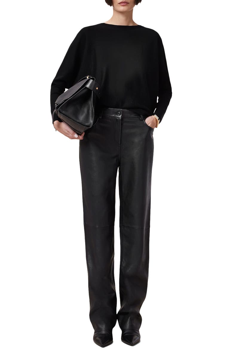 AllSaints Julieana Reversible Dolman Sleeve Crop Sweater, Alternate, color, 