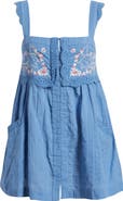 Free People Farrah Floral Lace Embroidered Babydoll Tunic
