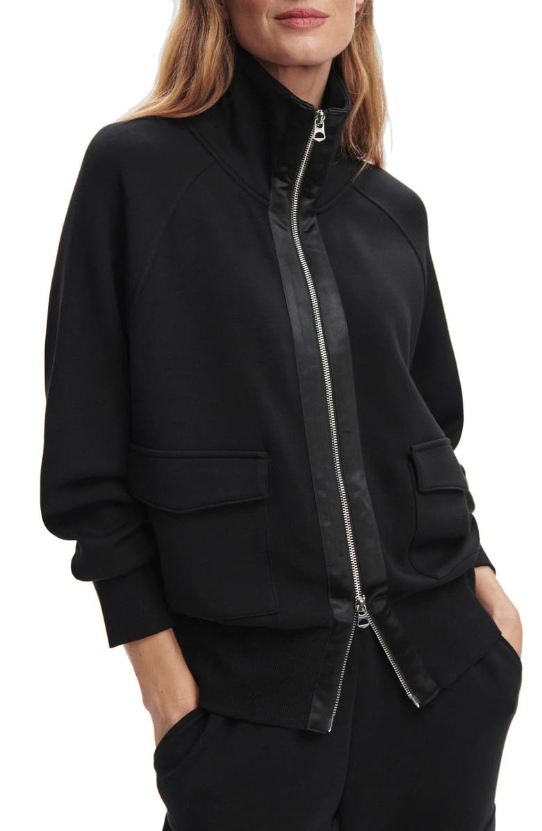 Varley Roxbury Zip-Up Sweatshirt, Alternate, color, Black