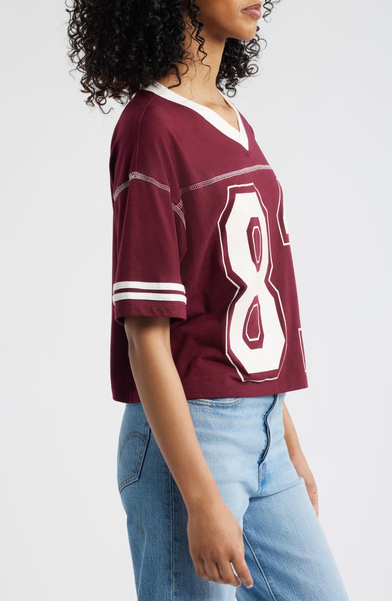 Vinyl Icons New York Cotton Graphic Football T-Shirt, Alternate, color, Red