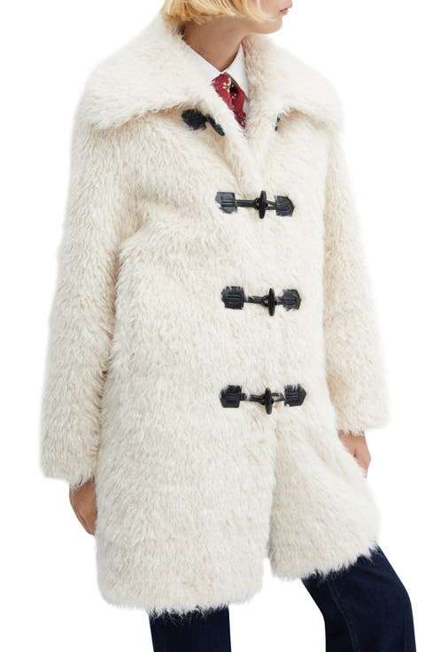 Faux Fur Toggle Coat
