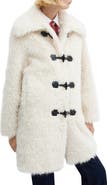 MANGO Faux Fur Toggle Coat