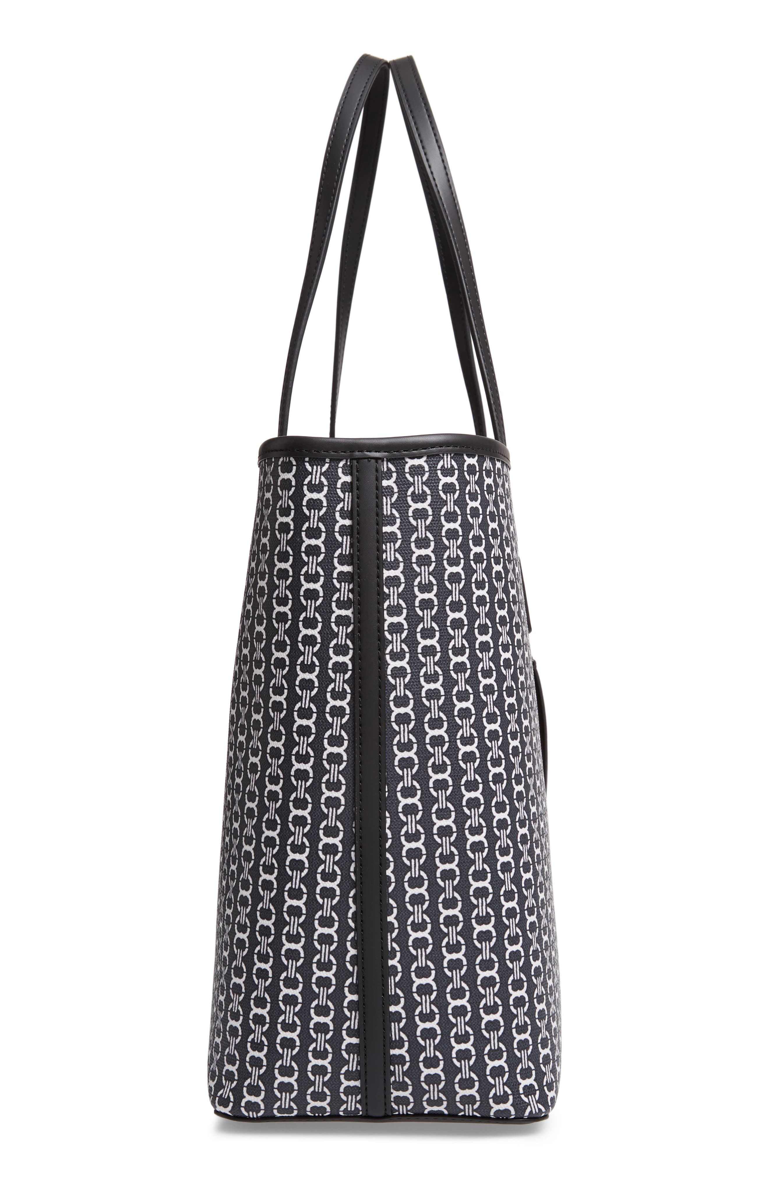 Gemini Link Coated Canvas Tote, Alternate, color, BLACK GEMINI LINK