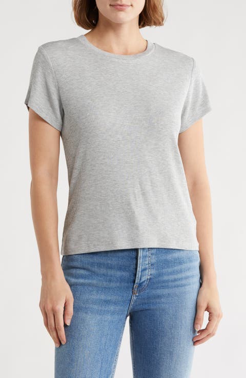Ribbed Crewneck T-Shirt