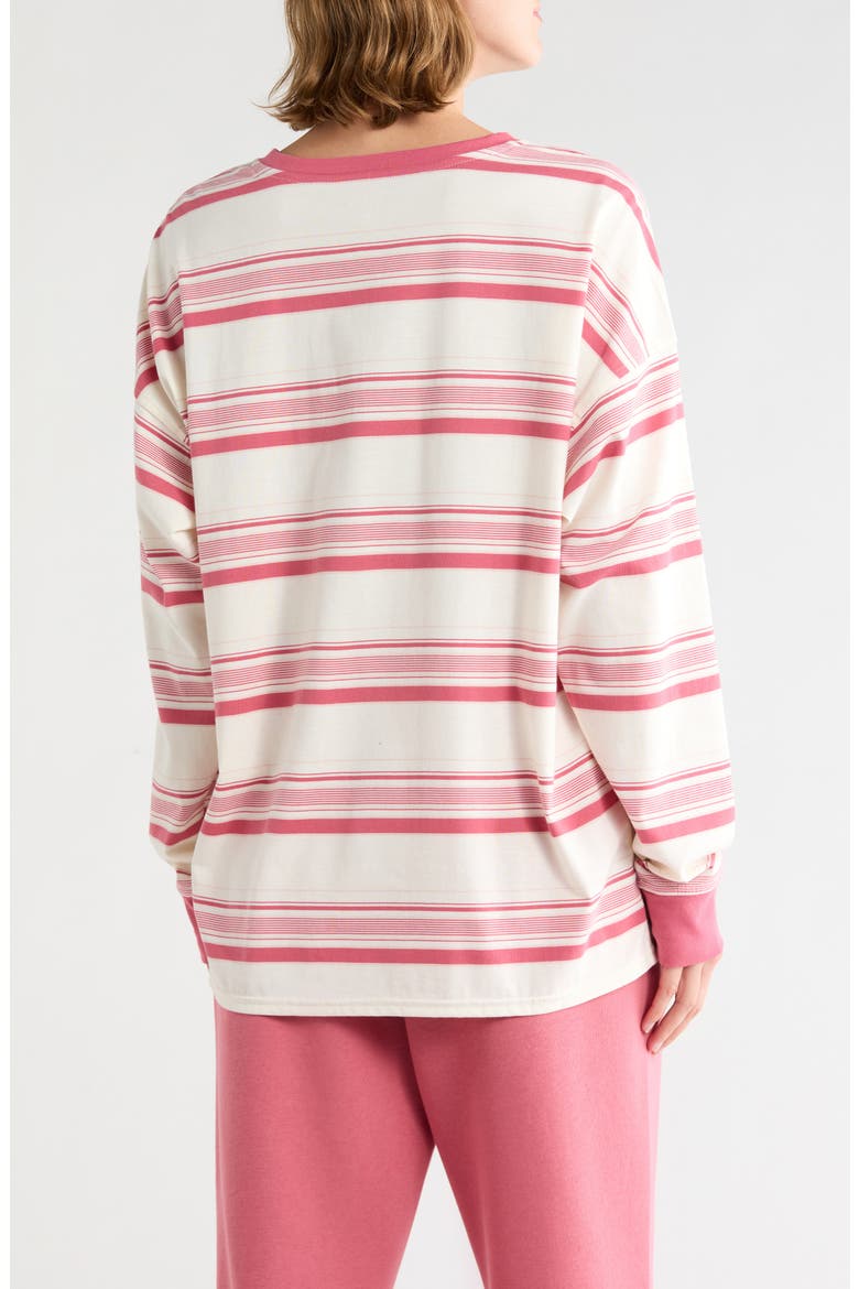 Emma Striped Long Sleeve T-Shirt, Alternate, color, DUSTY BLUSH