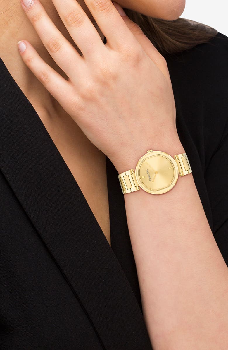 Calvin Klein Goldtone Bracelet Watch, 36mm, Alternate, color, Gold