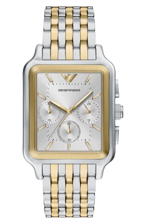 Tank Chronograph Bracelet Watch, 34mm x 50mm