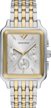 Emporio Armani Tank Chronograph Bracelet Watch, 34mm x 50mm