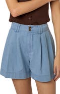 Nobody's Child Albie Pleated Denim Shorts
