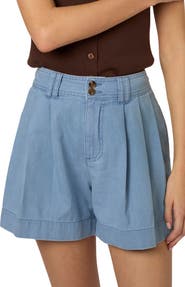 Nobody's Child Albie Pleated Denim Shorts