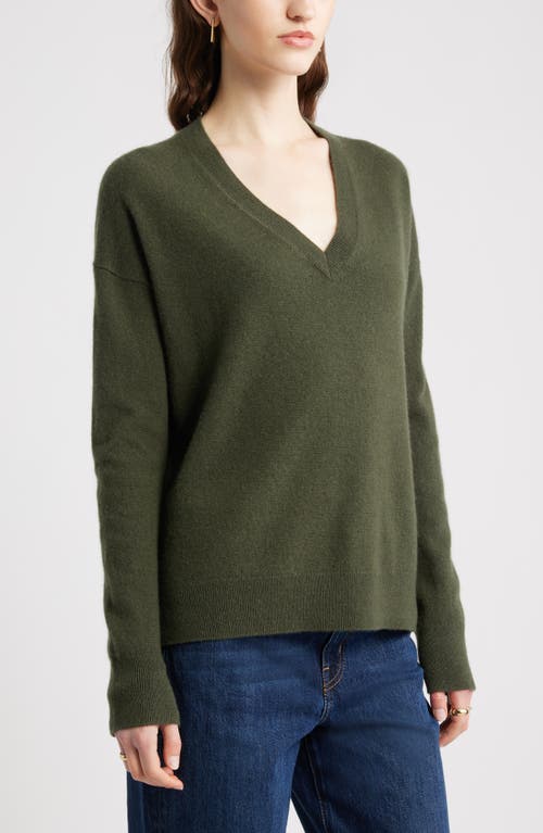 Nordstrom V-neck Cashmere Sweater In Green