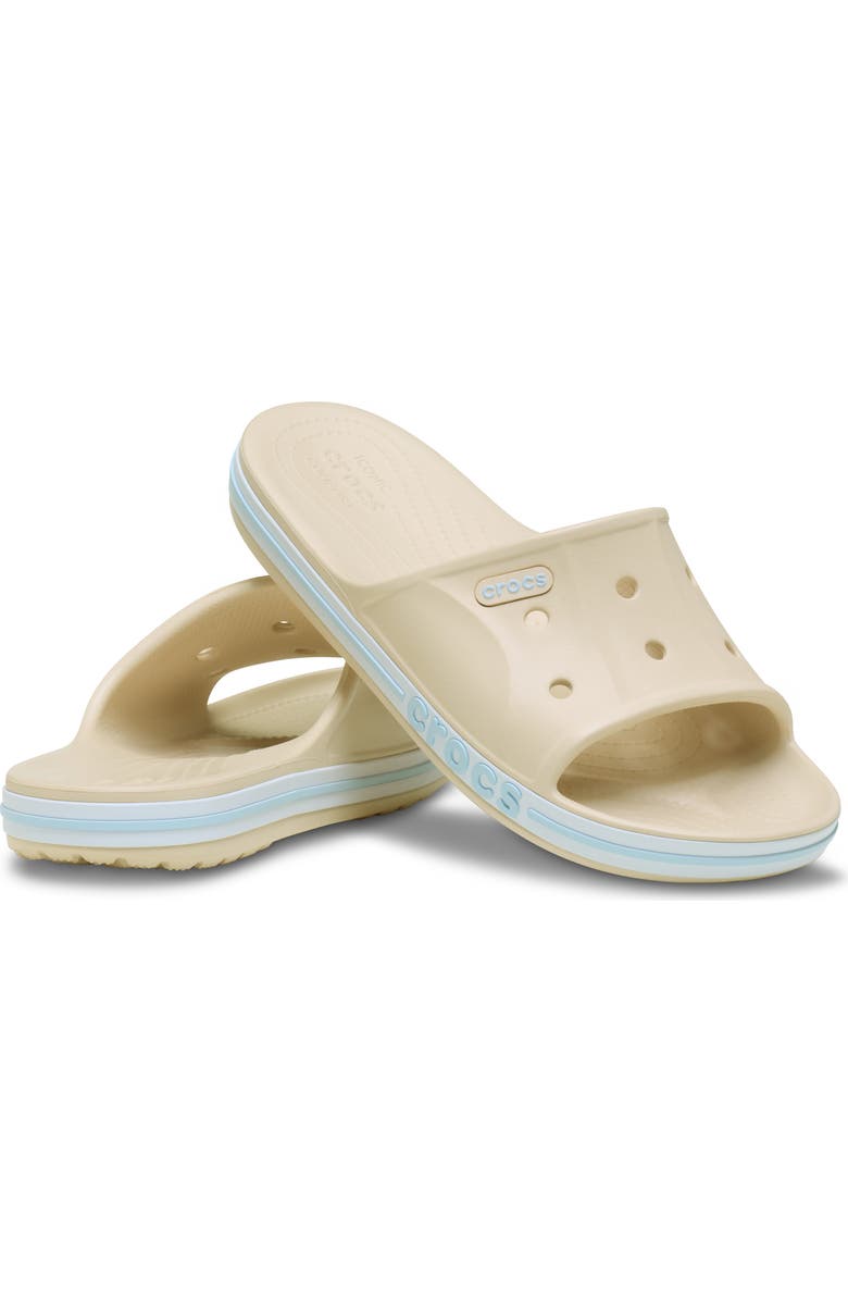 CROCS Bayaband Slide Sandal, Alternate, color, Winter White/ Multi