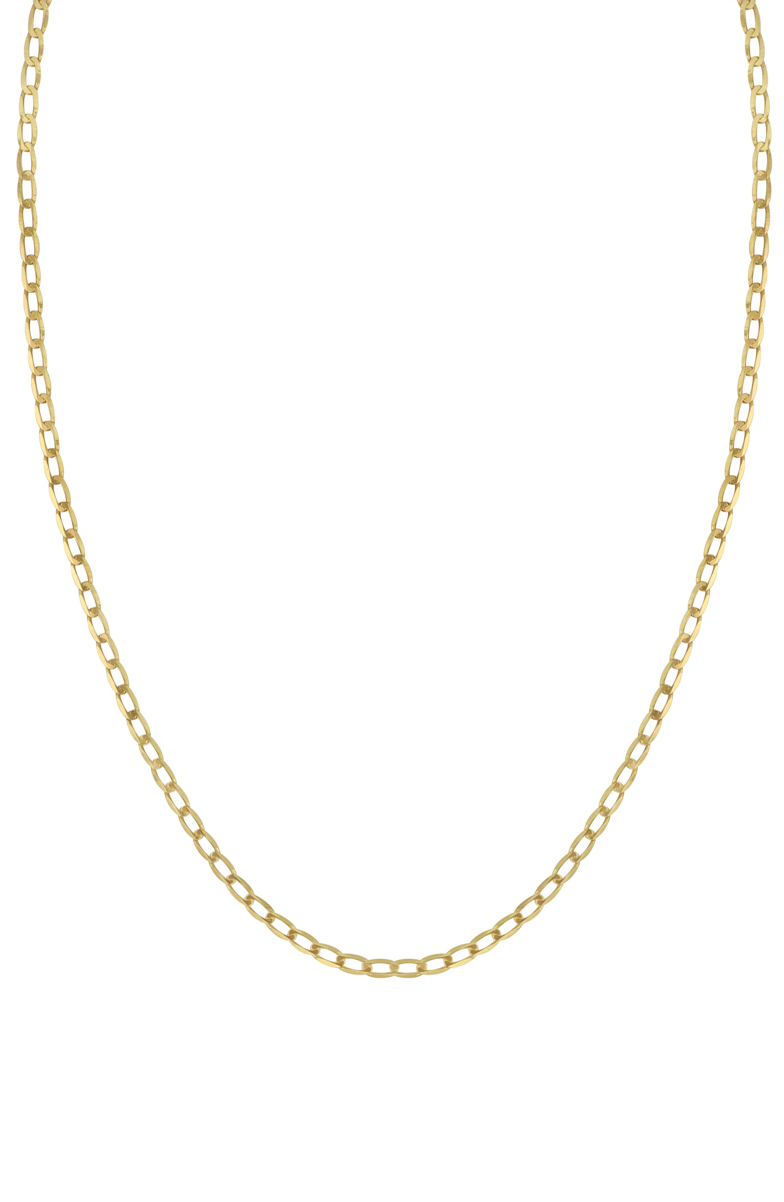 Bony Levy 14K Gold Elongated Rolo Chain Necklace