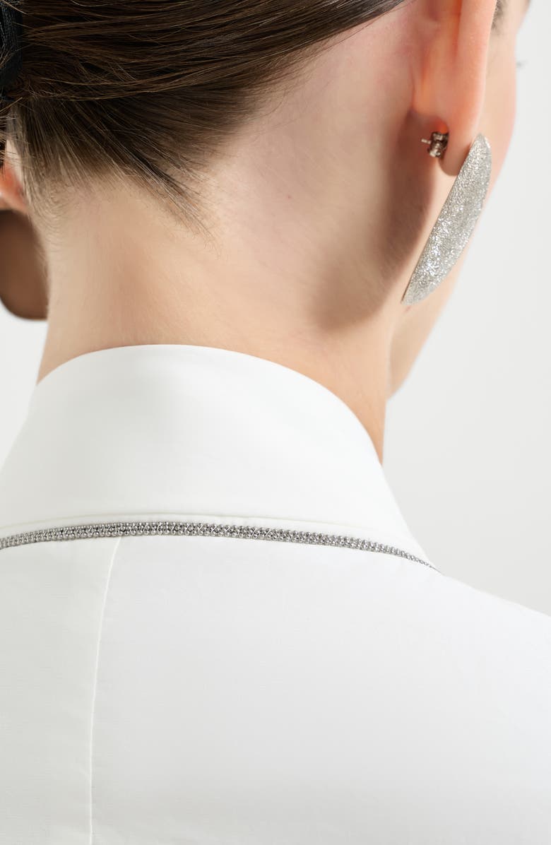 Brunello Cucinelli Poplin belted vest, Alternate, color, White