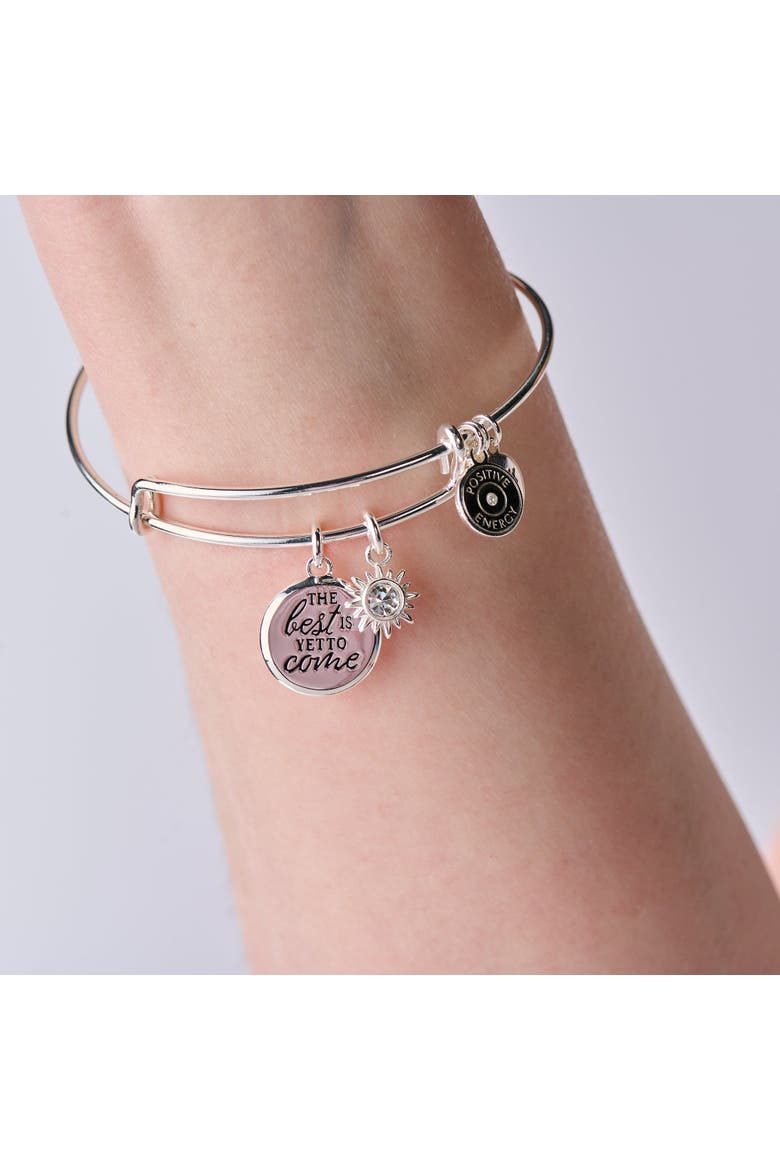 'The Best Is Yet To Come' Duo Charm Bangle, Alternate, color, Gold