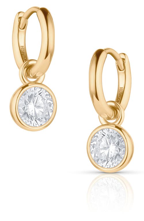Thatch Dottie Cubic Zirconia Small Hoop Earrings In 14k Gold Plated