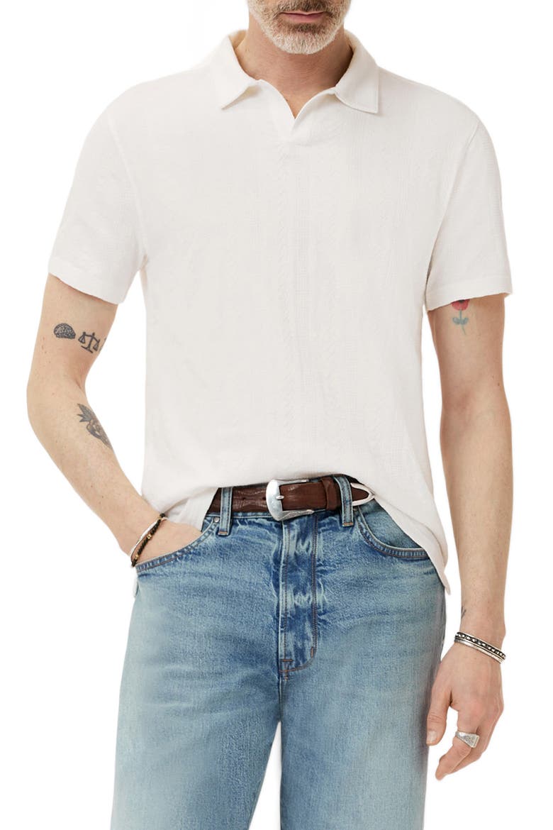 Zion Jacquard Cotton Polo, Main, color, SALT