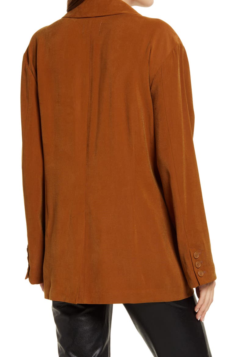 Unstructured Blazer, Alternate, color, BROWN TEMPLE