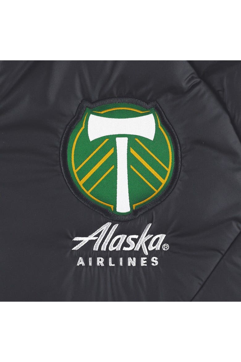 Men's adidas Black Portland Timbers Winter Raglan Full-Zip Hoodie Jacket, Alternate, color, Black