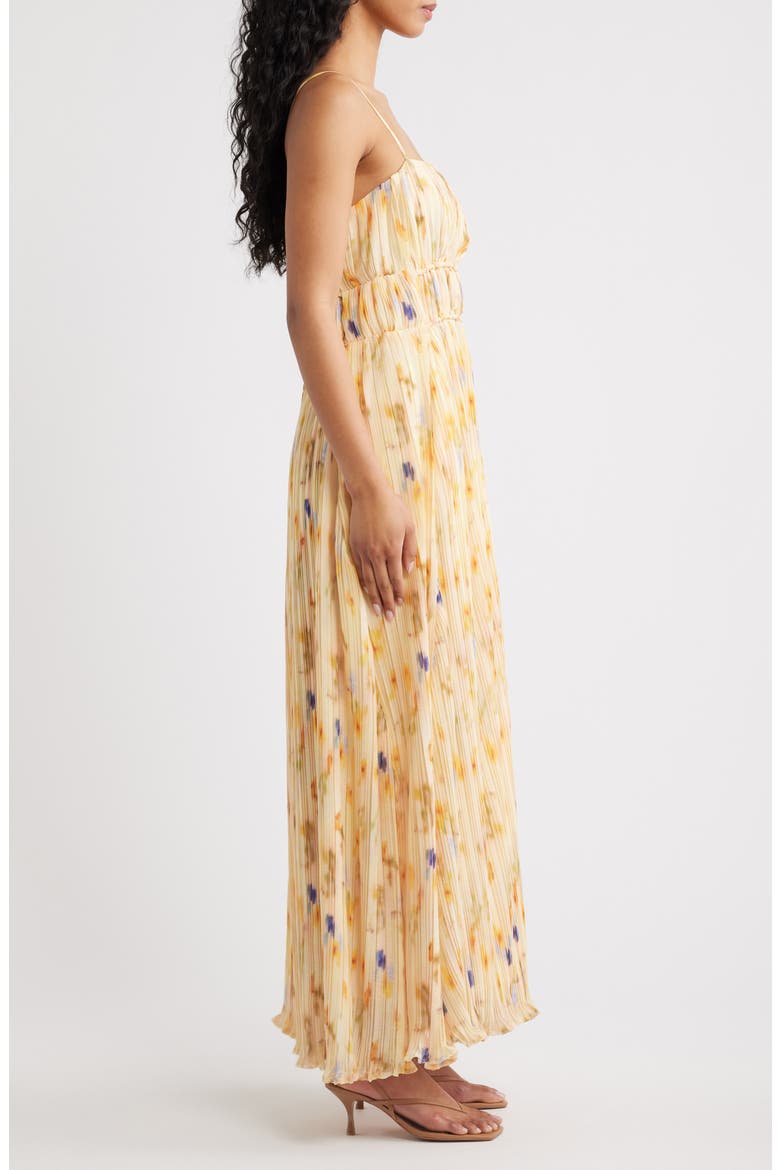 Potpourri Abstract Floral Micropleat Chiffon Maxi Dress, Alternate, color, MULTI