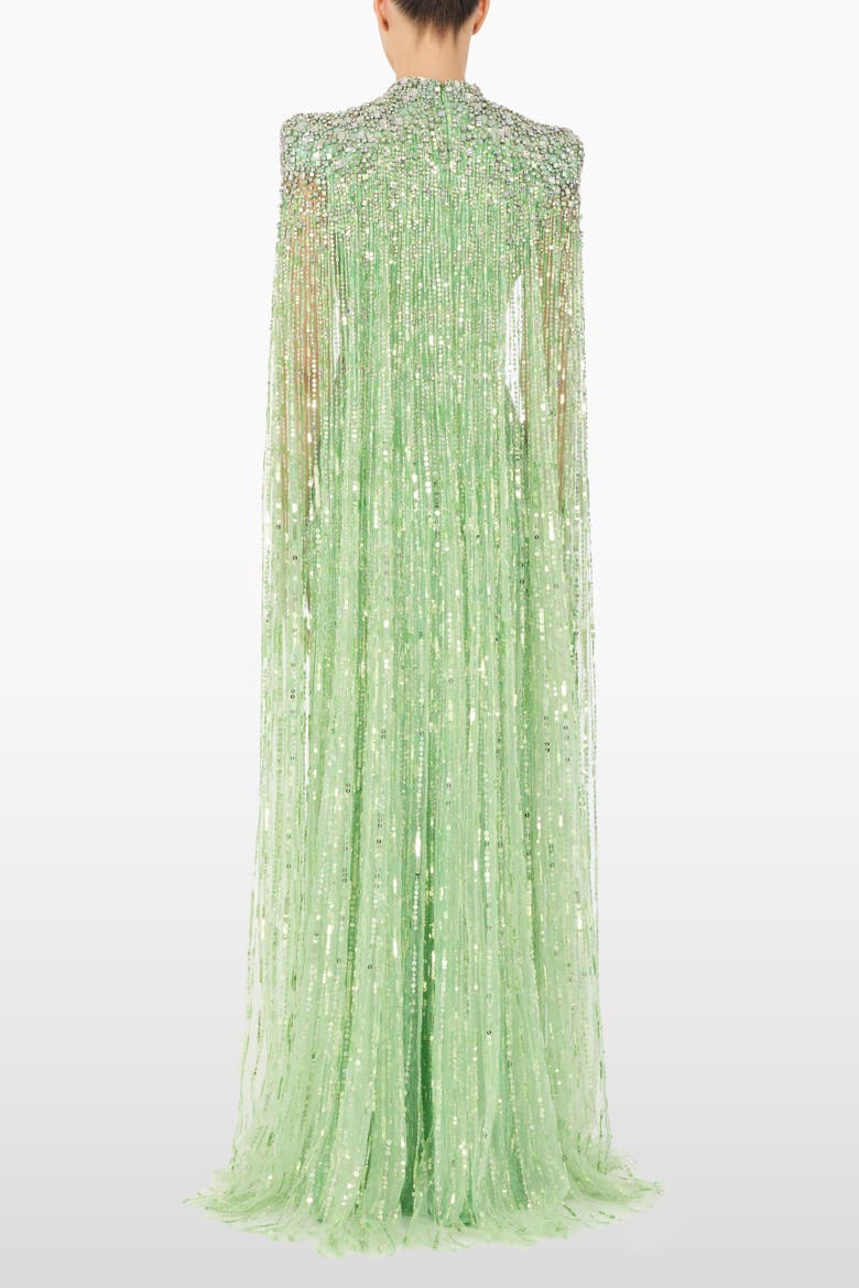 Opera Embellished Maxi Dress, Alternate, color, Calypso