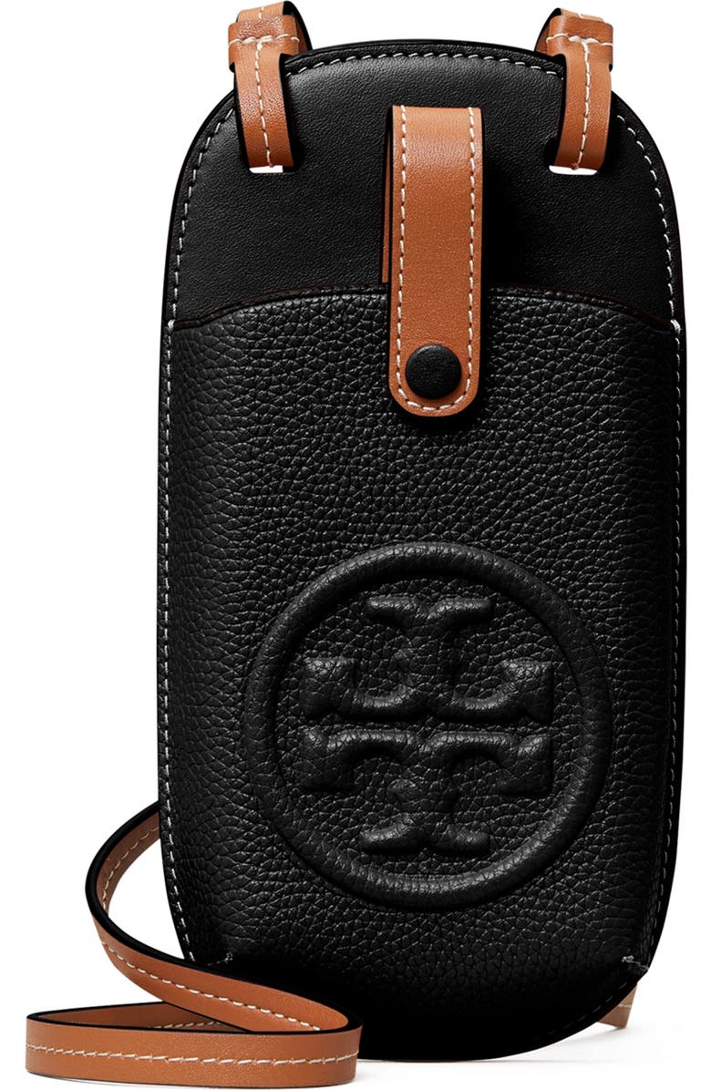 Tory Burch Perry Bombé Leather Phone Crossbody Bag, Main, color,